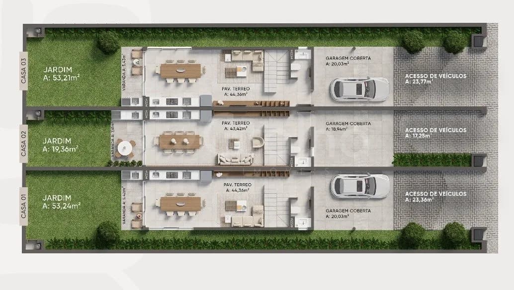 Casa para venda com 3 dormitórios em Morro Das Pedras com 141 m² — foto 3